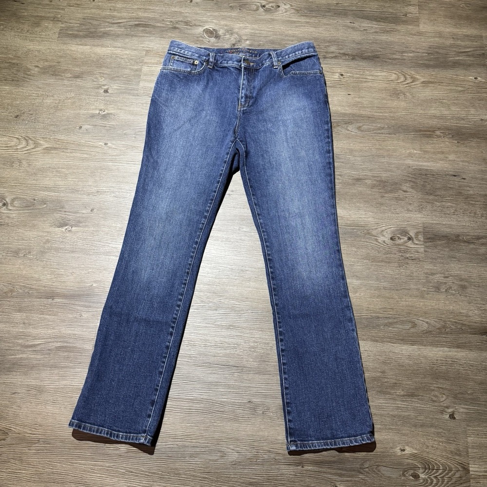 Lauren Jeans Co. Ralph Lauren Size 12 Straight Leg Medium Wash Stretch Jeans